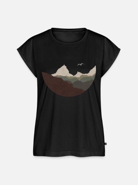 Berge - Frauen Premium Bio Top - Schwarz