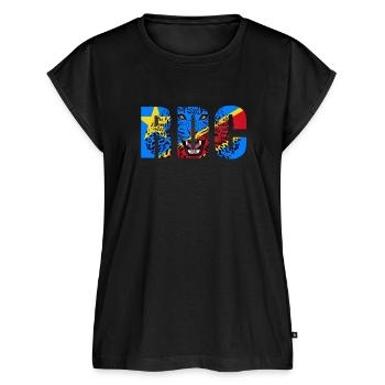 RDC, La République démocratique du Congo - Haut bio Premium Femme - noir - Devant - AI Model Female 172 light (172cm)