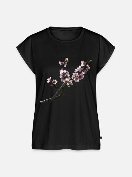 Kirschblüte - Frauen Premium Bio Top - Schwarz