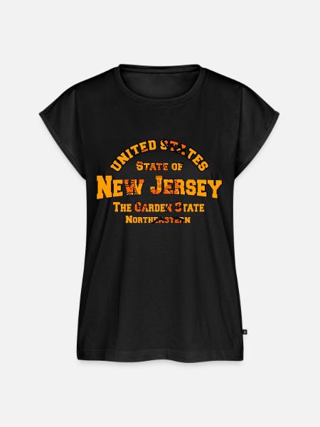Bundesstaat New Jersey - Frauen Premium Bio Top - Schwarz