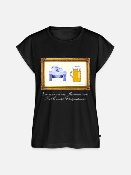 Schönes Gemälde - Frauen Premium Bio Top - Schwarz