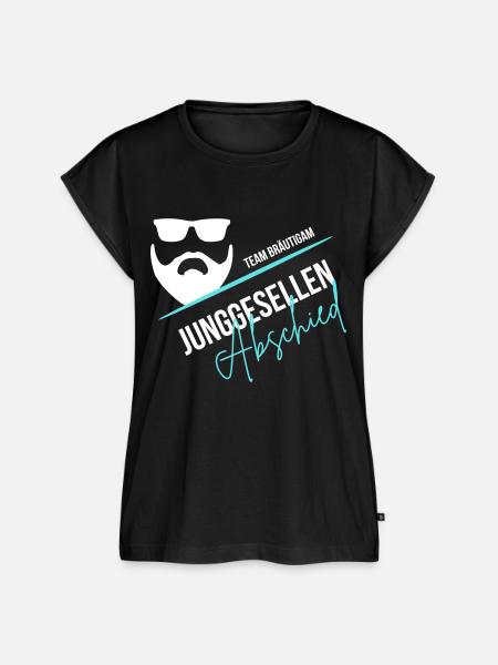 Team Bräutigam, Junggesellenabschied, Poltern, JGA - Frauen Premium Bio Top - Schwarz