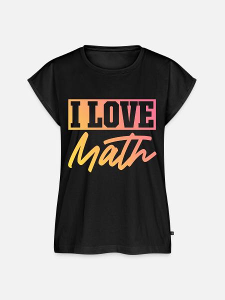 Ich liebe Mathe - Frauen Premium Bio Top - Schwarz