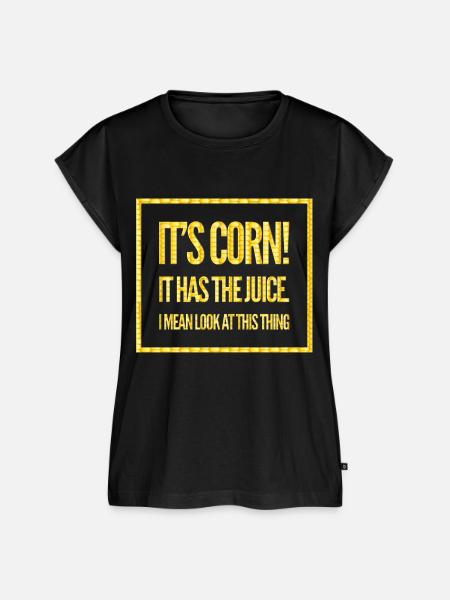 Its corn - Frauen Premium Bio Top - Schwarz