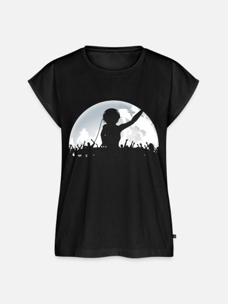 Deejay music - Frauen Premium Bio Top - Schwarz
