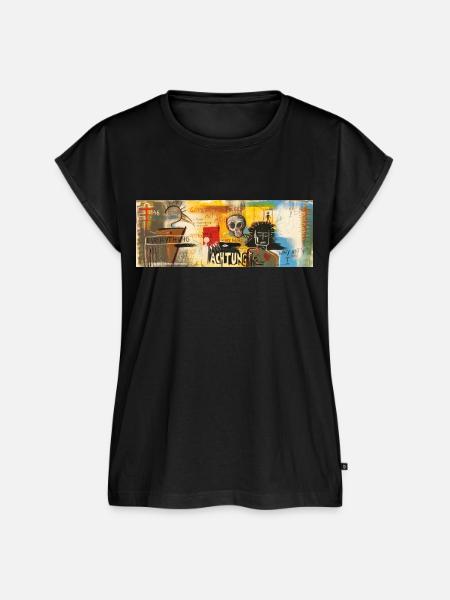 Compartmetalisiert - Frauen Premium Bio Top - Schwarz
