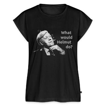 What would Helmut do? - Frauen Premium Bio Top - Schwarz - Vorne - AI Model Female 172 light (172cm)