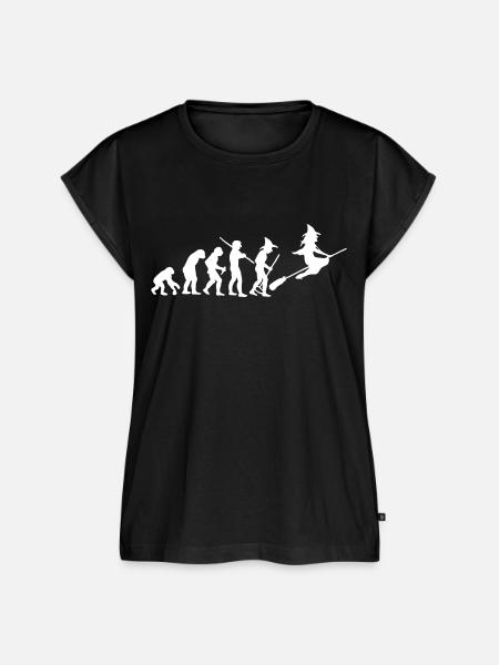 evolution of witch - Frauen Premium Bio Top - Schwarz