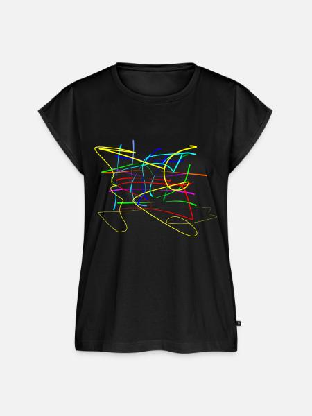 Buntes zum Quadrat - Frauen Premium Bio Top - Schwarz