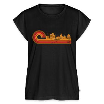Hannover Skyline Niedersachsen - Frauen Premium Bio Top - Schwarz - Vorne - AI Model Female 172 light (172cm)