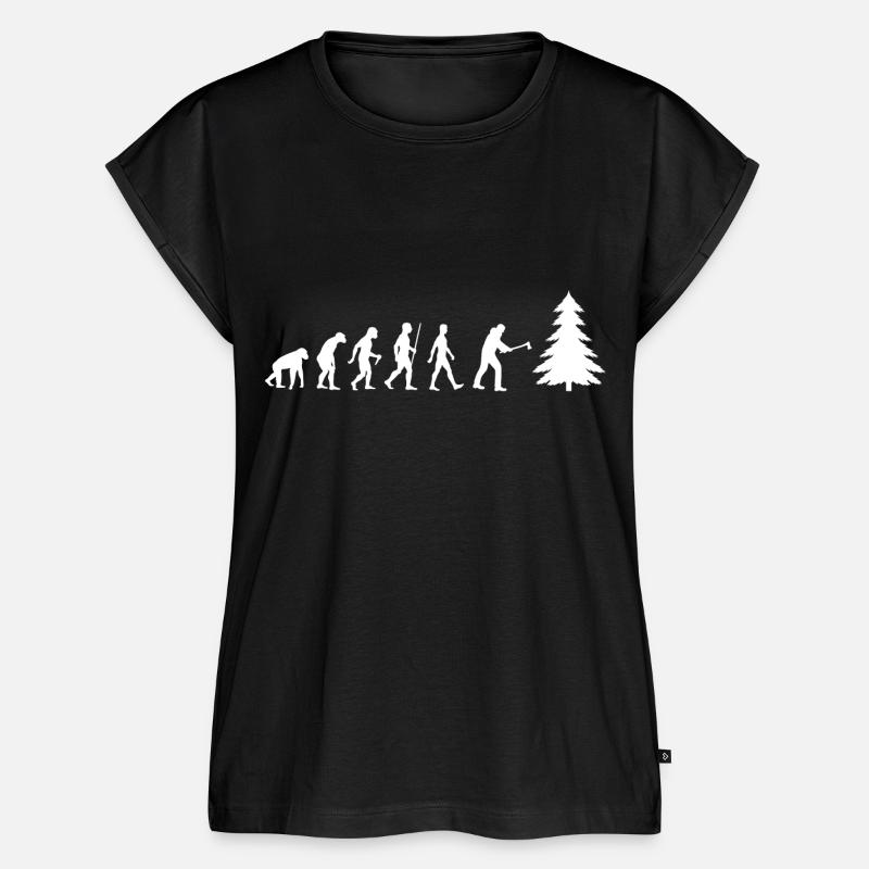 Forester evolution lumberjack forest worker - Women’s Premium Organic Top - black