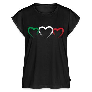 Italienische Flagge Italienisches Reisen - Frauen Premium Bio Top - Schwarz - Vorne - AI Model Female 172 light (172cm)