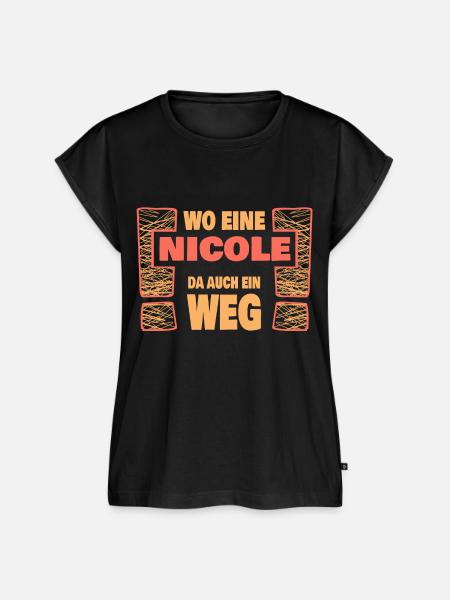 Spruch Nicole - Frauen Premium Bio Top - Schwarz