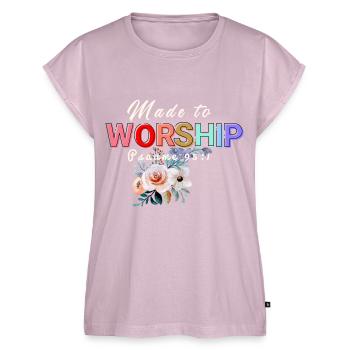 Made to Worship - Women’s Premium Organic Top - dusky pink - Front - AI Model Female 172 light (172cm)