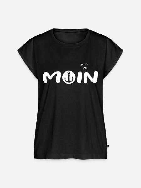 Moin Anker - Frauen Premium Bio Top - Schwarz