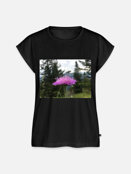 Frühling Blümchen - Frauen Premium Bio Top - Schwarz
