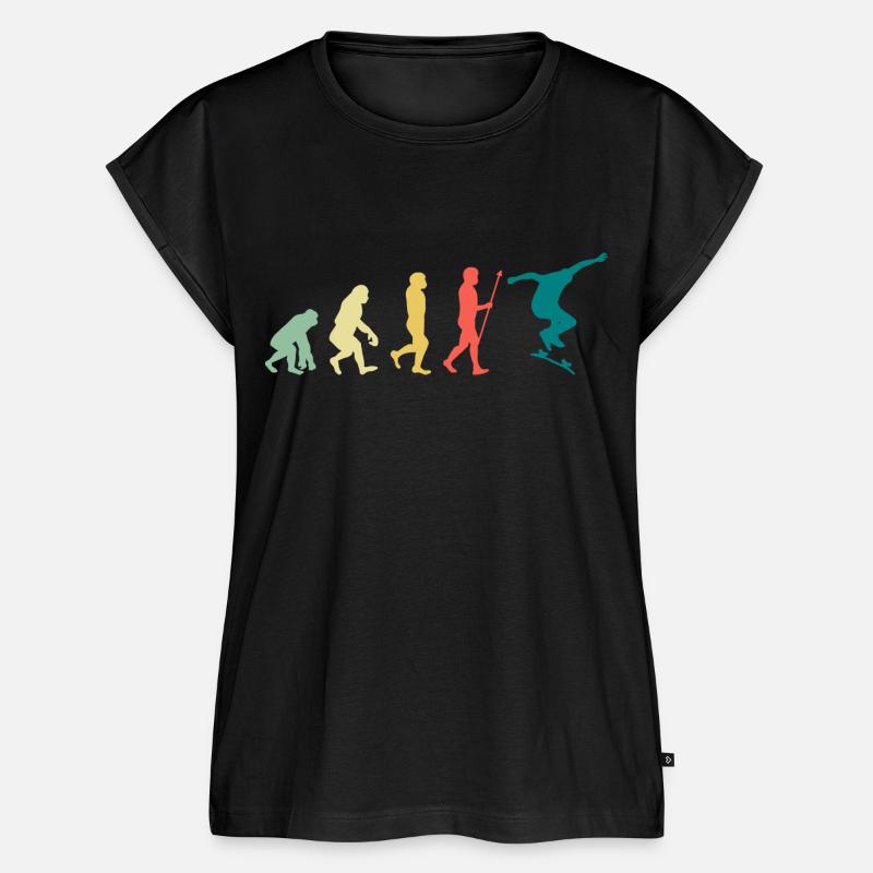 Skater Evolution Skateboard Skateboarding - Frauen Premium Bio Top - Schwarz