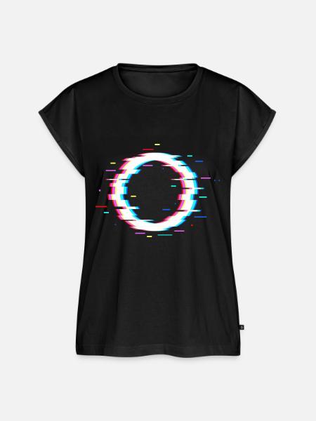 Glitch-Kreis! - Frauen Premium Bio Top - Schwarz