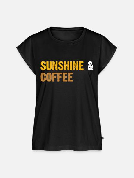 Sunshine & Coffee - Frauen Premium Bio Top - Schwarz