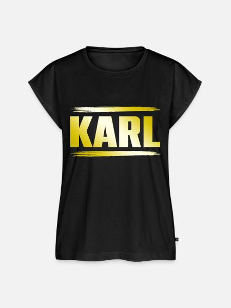 Karl - Frauen Premium Bio Top - Schwarz