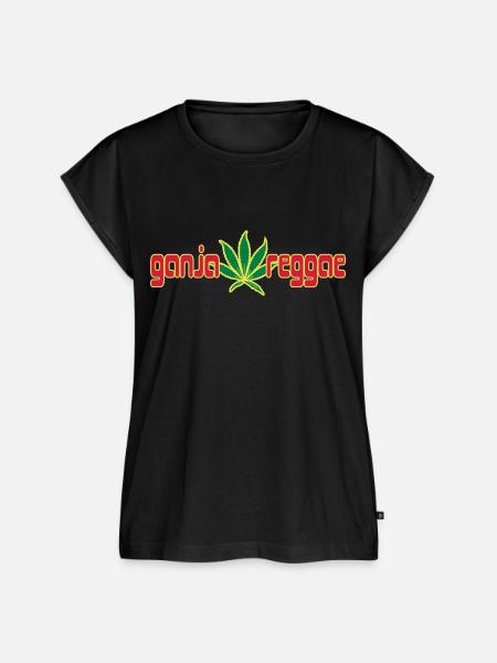 Ganja Reggae - Frauen Premium Bio Top - Schwarz