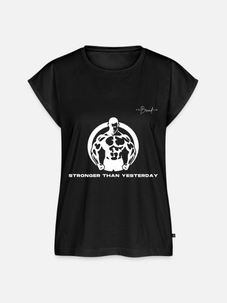 Stronger Than Yesterday - Frauen Premium Bio Top - Schwarz