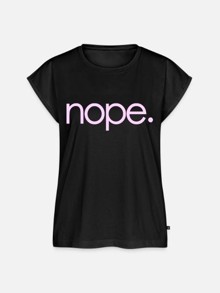 NOPE - sei kein ja-Sager! - Frauen Premium Bio Top - Schwarz
