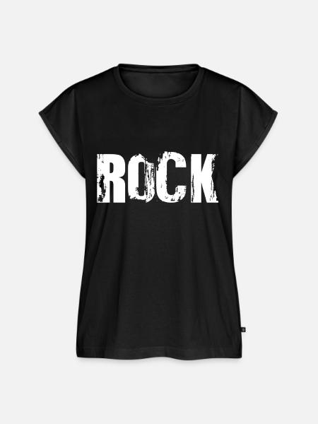 Auffälliges Rock-Logo - Frauen Premium Bio Top - Schwarz