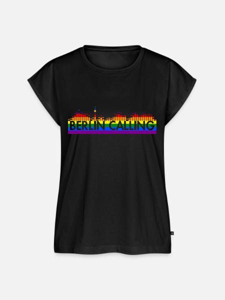 Berlin Calling Pride - Frauen Premium Bio Top - Schwarz