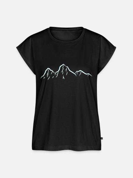 Berge Berg Wandern Geschenk - Frauen Premium Bio Top - Schwarz