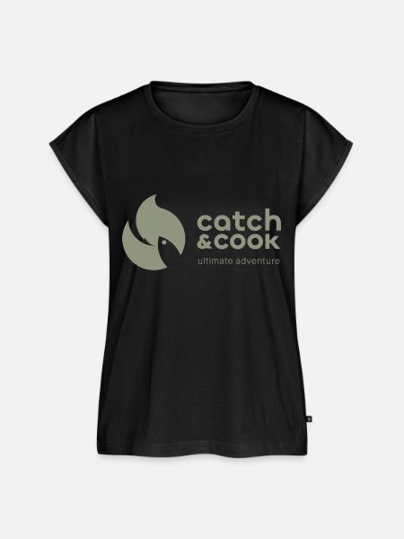 catch&cook ultimate adventure - Frauen Premium Bio Top - Schwarz
