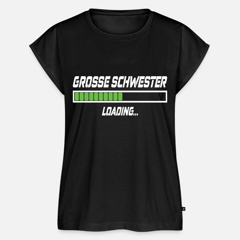 Grosse Schwester Loading... - Frauen Premium Bio Top - Schwarz