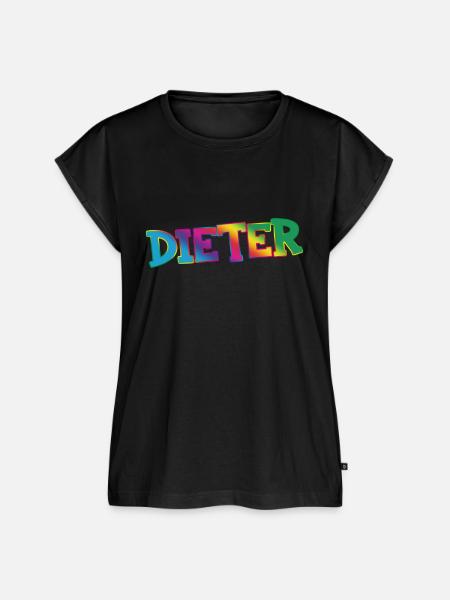 Dieter - Frauen Premium Bio Top - Schwarz