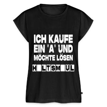 Ich Kaufe Ein A Und Möchte Lösen - Lustiger Spruch - Frauen Premium Bio Top - Schwarz - Vorne - AI Model Female 172 light (172cm)