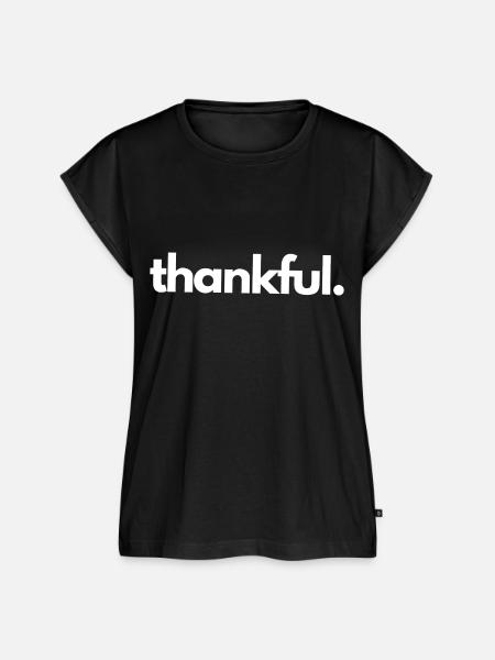 thankful - Frauen Premium Bio Top - Schwarz
