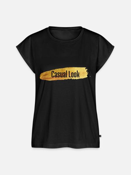 casual Look - Frauen Premium Bio Top - Schwarz