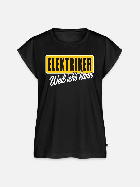 Elektriker weil ichs kann - Frauen Premium Bio Top - Schwarz