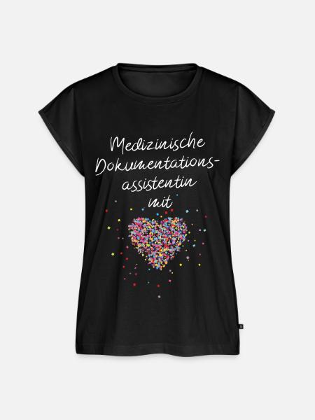 Medizinische Dokumentationsassistentin mit Herz - Frauen Premium Bio Top - Schwarz