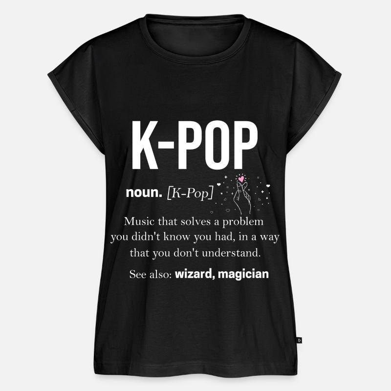 K-pop musique coréenne cadeau Corée Corée Pop - Haut bio Premium Femme - noir