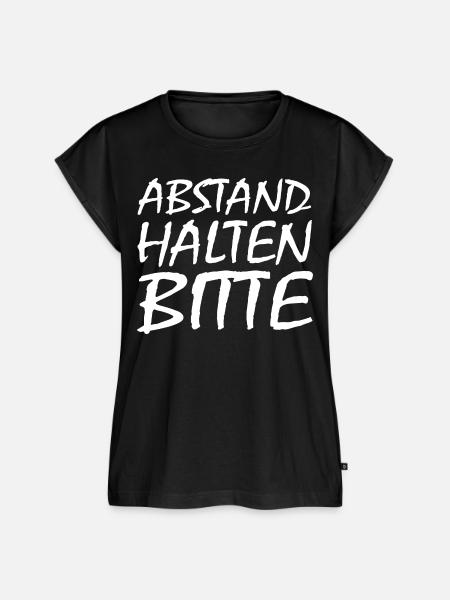 Abstand Halten - Frauen Premium Bio Top - Schwarz