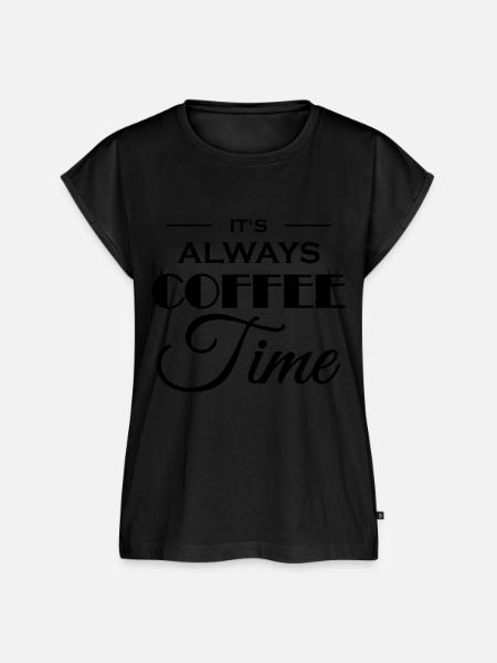 It's always coffee time - Frauen Premium Bio Top - Schwarz