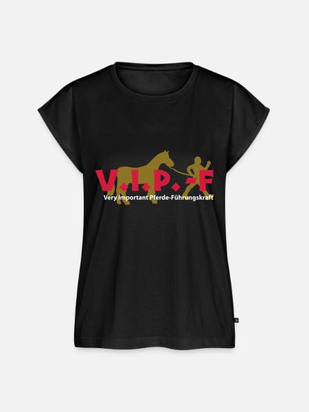 VIP-F - Frauen Premium Bio Top - Schwarz