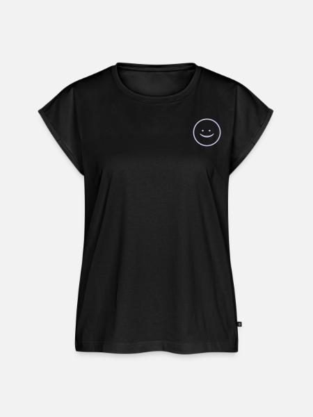 glückliches Gesicht - Frauen Premium Bio Top - Schwarz