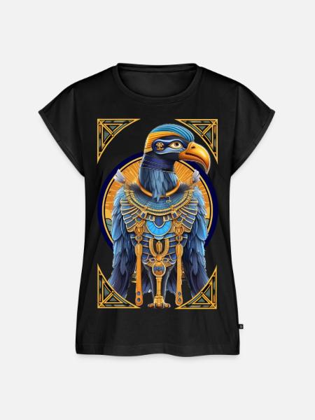 Ägyptischer Horus - Frauen Premium Bio Top - Schwarz