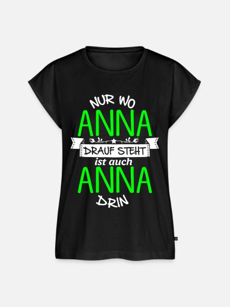 ANNA die Echte - Frauen Premium Bio Top - Schwarz