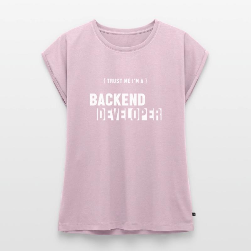 Trust Me I'm Backend Developer Coder Programmer Haut bio Premium Femme