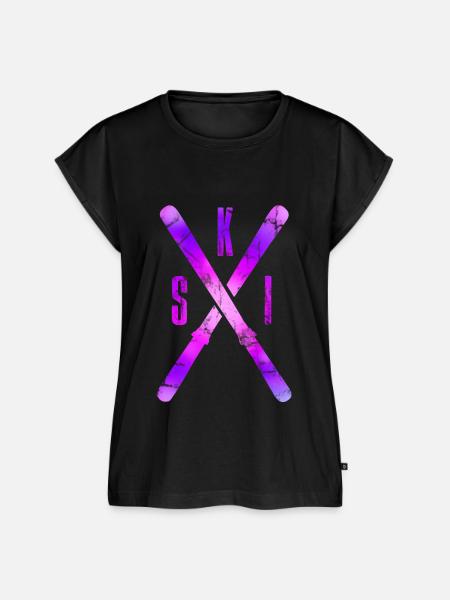 skiing - Frauen Premium Bio Top - Schwarz