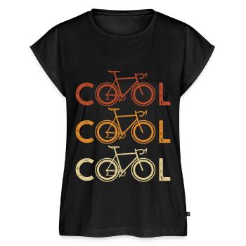cool vélo cyclistes sport velos cool - Haut bio Premium Femme - noir - Devant - AI Model Female 172 light (172cm)