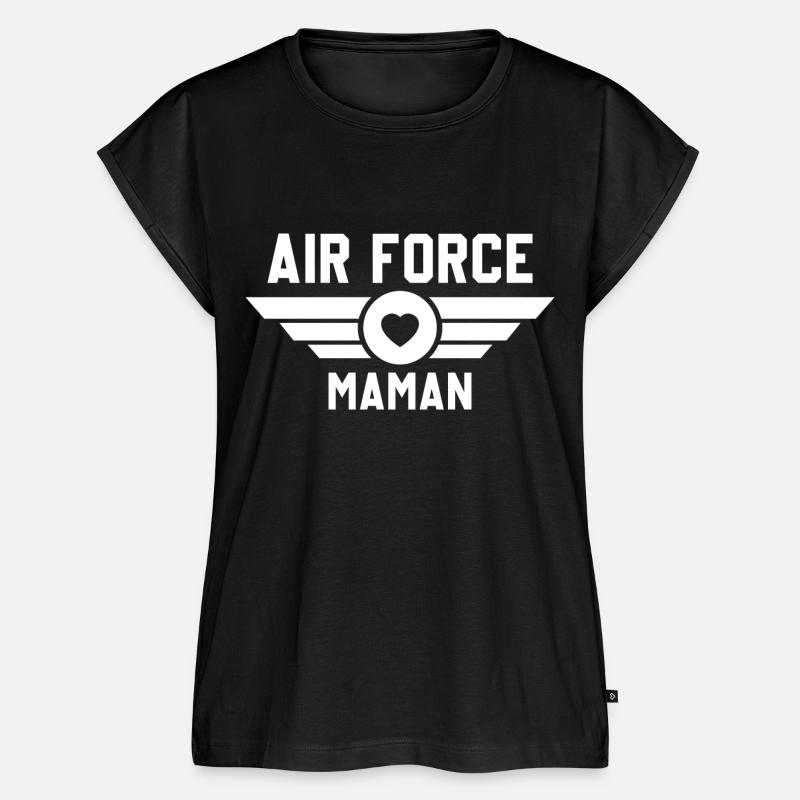 Mutter der Luftwaffe - Frauen Premium Bio Top - Schwarz