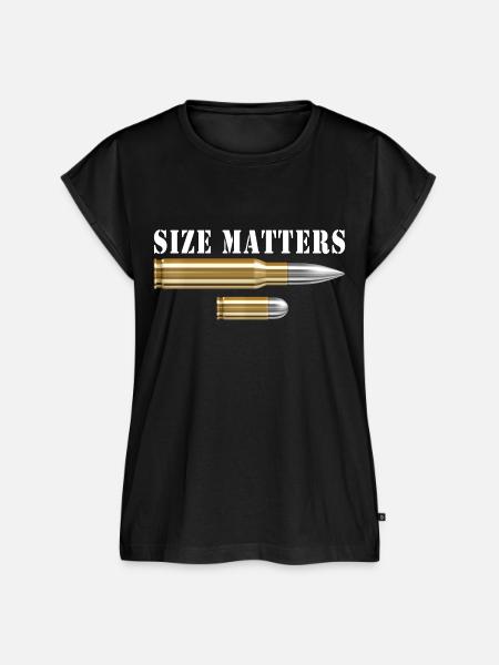 Size matters - Frauen Premium Bio Top - Schwarz